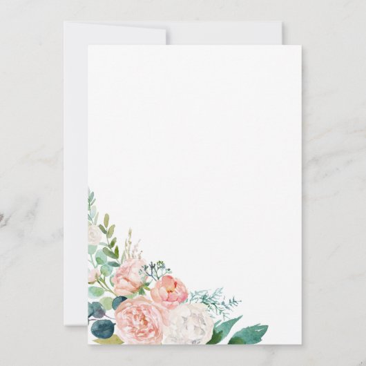 Save The Date Fleurs de pivoines romantiques Enregistrer la cart (Dos)