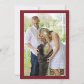 Save The Date Fleurs de Poinsettia rouge écarlate Enregistrer la (Dos)