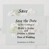 Save The Date Fleurs de poirier blanc en fleurs (Devant / Derrière)