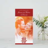 Save The Date Fleurs de printemps Double Bonheur Photo Chic Chin (Debout devant)