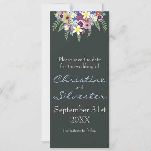 Save The Date Fleurs de printemps, enregistrer la date (Devant)