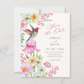 Save The Date Fleurs de printemps mariage en fleurs (Devant)