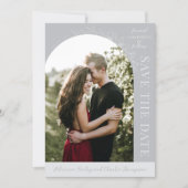 Save The Date Fleurs de simplicité 1 gris sterling faire part de (Devant)