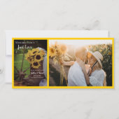 Save The Date Fleurs de soleil et Bottes rustiques Mariage Sauve (Devant)