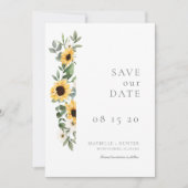 Save The Date Fleurs de soleil et Mariage Fleur sauvage (Devant)