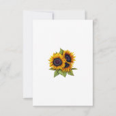 Save The Date Fleurs de soleil rustiques élégant enregistrer la  (Dos)