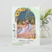 Save The Date Fleurs de soleil | Wild Meadow Summer Mariage Phot (Debout devant)