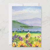 Save The Date Fleurs de soleil | Wild Meadow Summer Mariage Phot (Dos)