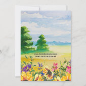 Save The Date Fleurs de soleil | Wild Meadow Summer Mariage Phot (Dos)