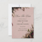 Save The Date Fleurs de Teint Rose Romantique (Devant)
