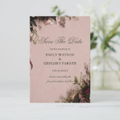 Save The Date Fleurs de Teint Rose Romantique (Debout devant)