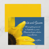 Save The Date Fleurs de Tournesol et Ciel Bleu Mariage Enregistr (Devant / Derrière)