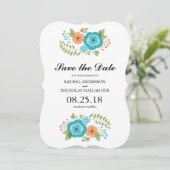 Save The Date Fleurs d'été simples | Enregistrer la date (Debout devant)