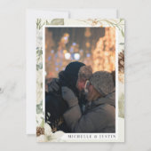 Save The Date Fleurs d'hiver | Mariage photo rustique (Dos)