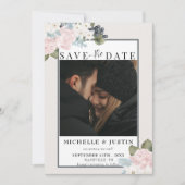 Save The Date Fleurs d'hiver | Mariage photo rustique (Devant)