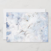 Save The Date Fleurs d'oeillet bleu 4 juillet Mariage (Dos)