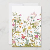 Save The Date Fleurs Élégantes Vintage (Dos)