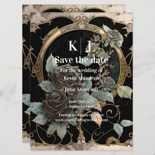 Save The Date Fleurs Enchanteresses (Devant / Derrière)