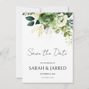 Save The Date Fleurs Et Verdure