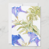 Save The Date Fleurs Florales Rustiques Bleues Mariage Enregistr (Dos)