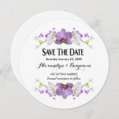 Save The Date Fleurs Lilac Botaniques Aquarelle Enregistrer La D (Devant / Derrière)