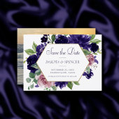 Save The Date Fleurs luxuriantes | Rose violet et rose