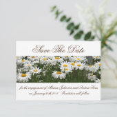 Save The Date Fleurs marguerites enregistrer l'invitation de dat (Debout devant)
