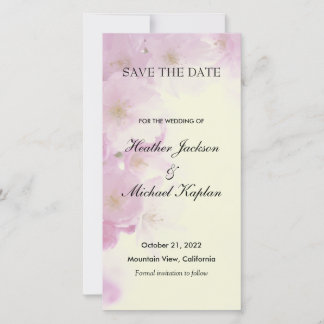 Save The Date Fleurs Mariage Professionnel Minimaliste