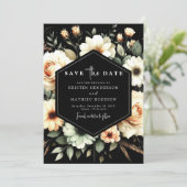 Save The Date Fleurs modifiables Mariage de plage (Debout devant)