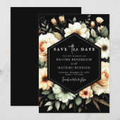 Save The Date Fleurs modifiables Mariage de plage (Devant / Derrière)