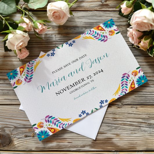 Save The Date Fleurs Nuestra Boda mexicaines Mariage botanique