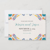Save The Date Fleurs Nuestra Boda mexicaines Mariage botanique (Devant)