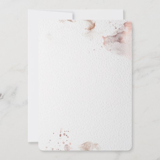Save The Date Fleurs pastel rose élégant | Moderne (Dos)