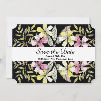 Save The Date fleurs peintes à la main