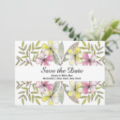 Save The Date fleurs peintes à la main (Debout devant)