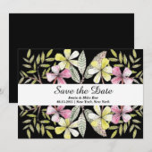 Save The Date fleurs peintes à la main (Devant / Derrière)