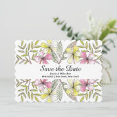 Save The Date fleurs peintes à la main (Debout devant)