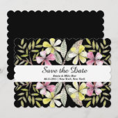 Save The Date fleurs peintes à la main (Devant / Derrière)