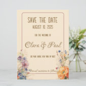 Save The Date Fleurs printanières (Debout devant)
