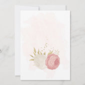 Save The Date fleurs roses et blanches or botanique (Dos)
