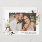 Save The Date Fleurs Rosissantes Photo (Devant)