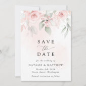Save The Date Fleurs rousses, Fleurs roses, Boho, Mariage (Devant)