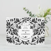 Save The Date Fleurs rustiques découpées en papier (Debout devant)