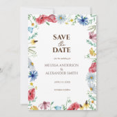 Save The Date Fleurs sauvages Boho (Devant)
