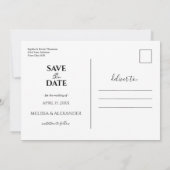 Save The Date Fleurs sauvages Boho (Dos)