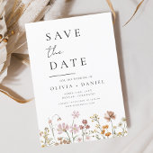 Save The Date Fleurs sauvages Boho Enregistrer la date minimalis