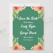 Save The Date Fleurs sauvages d'aquarelle Cadre Floral Mariage d (Devant)