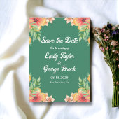 Save The Date Fleurs sauvages d'aquarelle Cadre Floral Mariage d