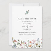 Save The Date Fleurs Sauvages De Printemps & Mariage Papillon Sa (Devant)