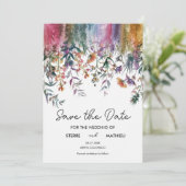 Save The Date Fleurs sauvages élégants du printemps (Debout devant)